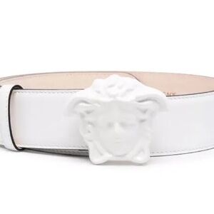 Versace Medusa white leather belt xs 75 cm
